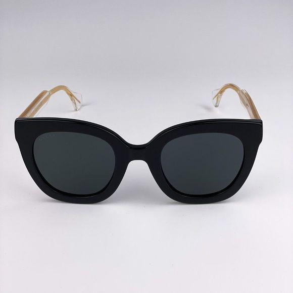 Gucci Seasonal Icon GG0564SN 001 Sunglasses Crystal Gold Black Cat Eye Women main image 9